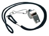 Cover: markwort nickel plated whistle and  black lanyard combo