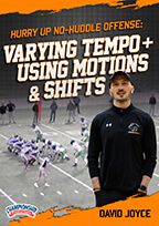 Cover: hurry up no-huddle offense: varying tempo + using motions & shifts